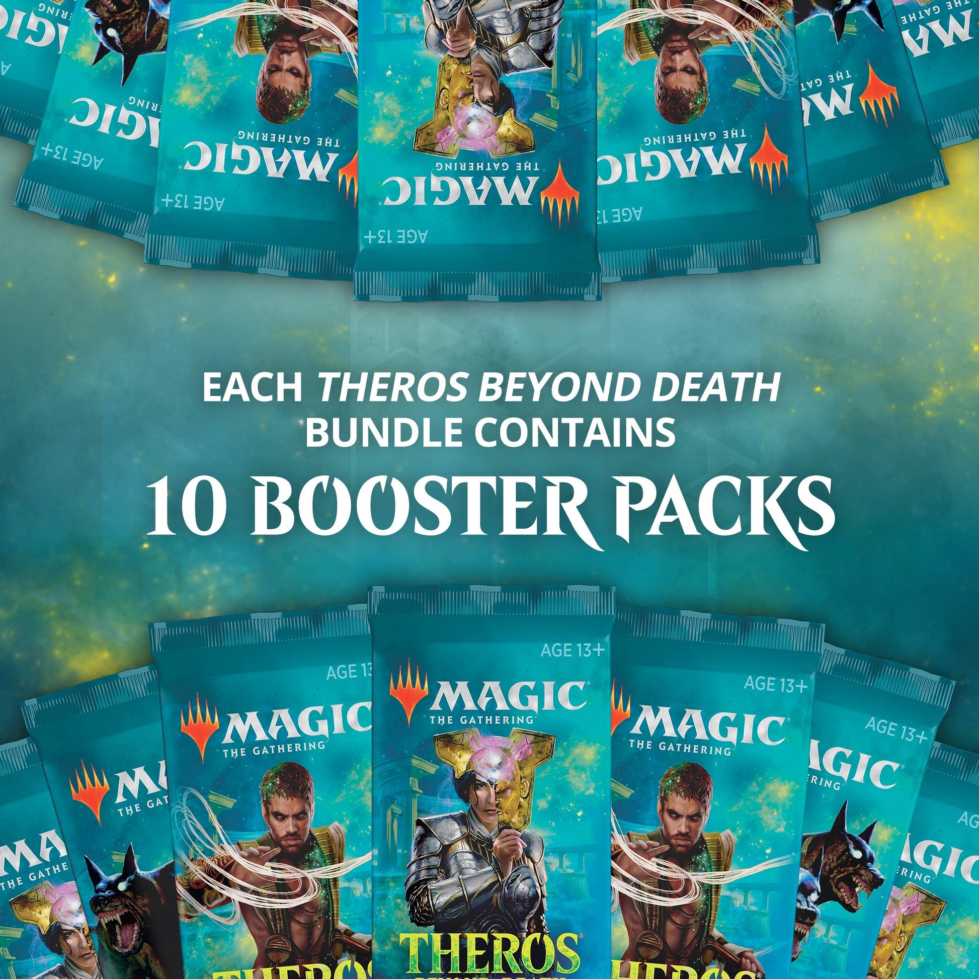 Magic The Gathering Theros Beyond Death Bundle | 10 Booster Packs (150 Cards) | Foil Lands | Accessories - 7