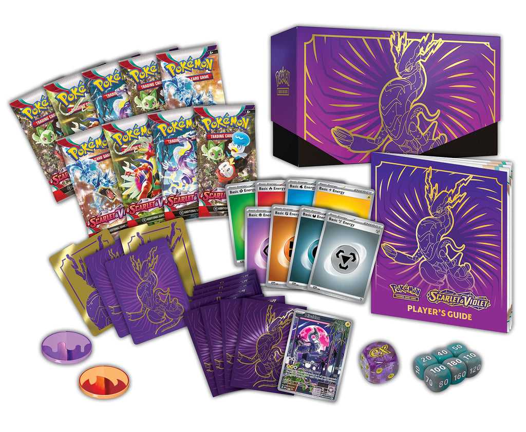 Pokémon TCG: Scarlet and Violet Elite Trainer Box - Miraidon Purple (1 Full Art Promo Card, 9 Boosters and Premium Accessories) - 6
