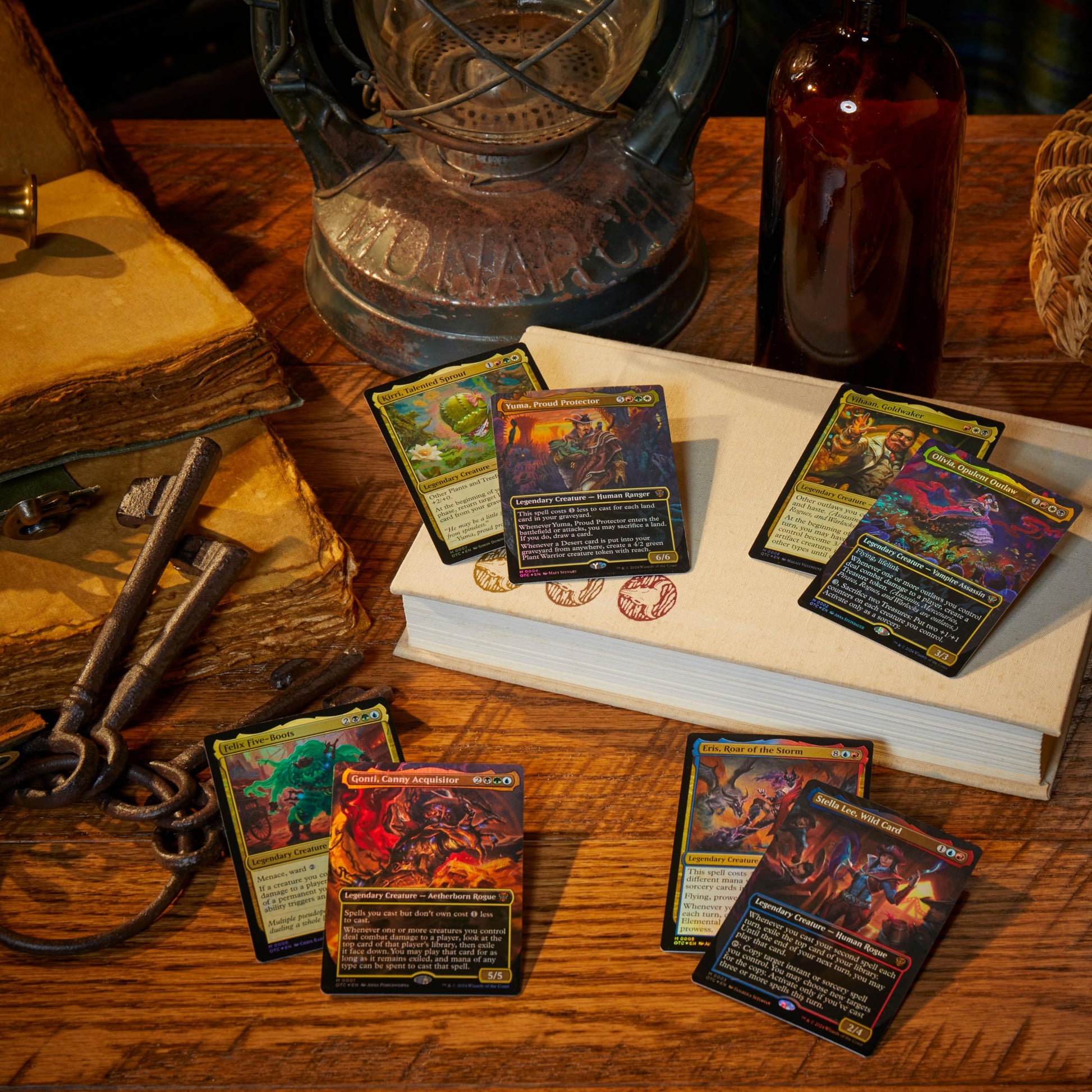 Magic: The Gathering Outlaws of Thunder Junction Commander Deck Bundle - Includes All 4 Decks (Quick Draw, Desert Bloom, Grand Larceny, and Most Wanted) - 5