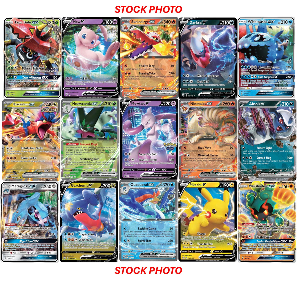Pokemon TCG: 1 Authentic Factory Sealed Booster Pack and 1 Ultra Rare (V, EX, GX, VMAX, VSTAR, Etc.) + 1 Bonus Holofoil Card - 4
