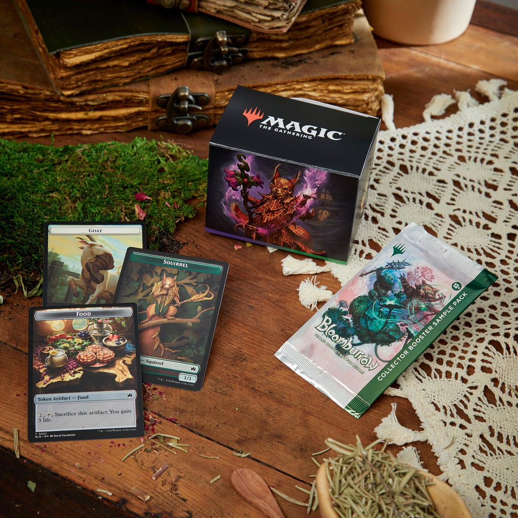 Magic: The Gathering Bloomburrow Commander Deck - Squirreled Away (100-Card Deck, 2-Card Collector Booster Sample Pack + Accessories) - 2