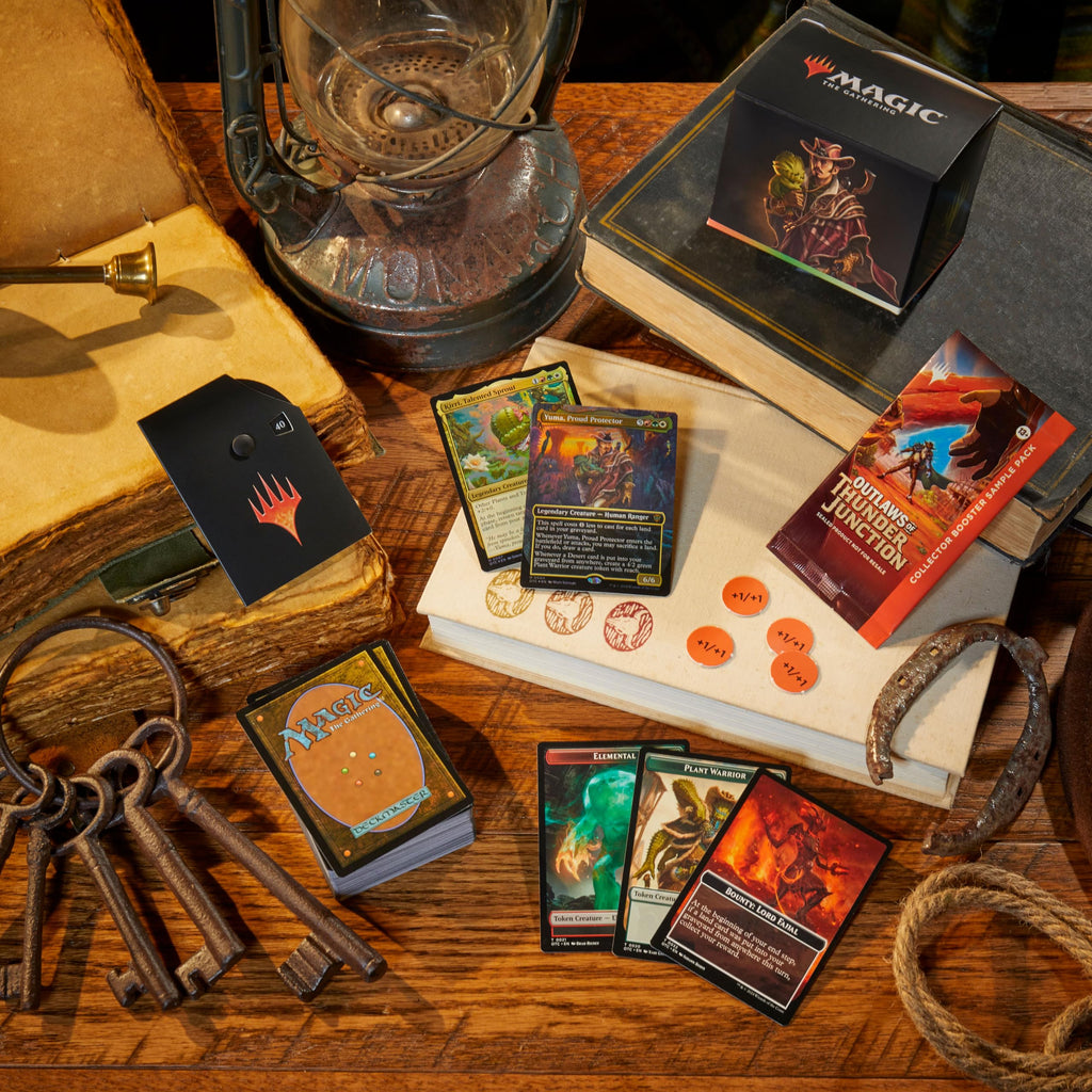 Magic: The Gathering Outlaws of Thunder Junction Commander Deck Bundle - Includes All 4 Decks (Quick Draw, Desert Bloom, Grand Larceny, and Most Wanted) - 6