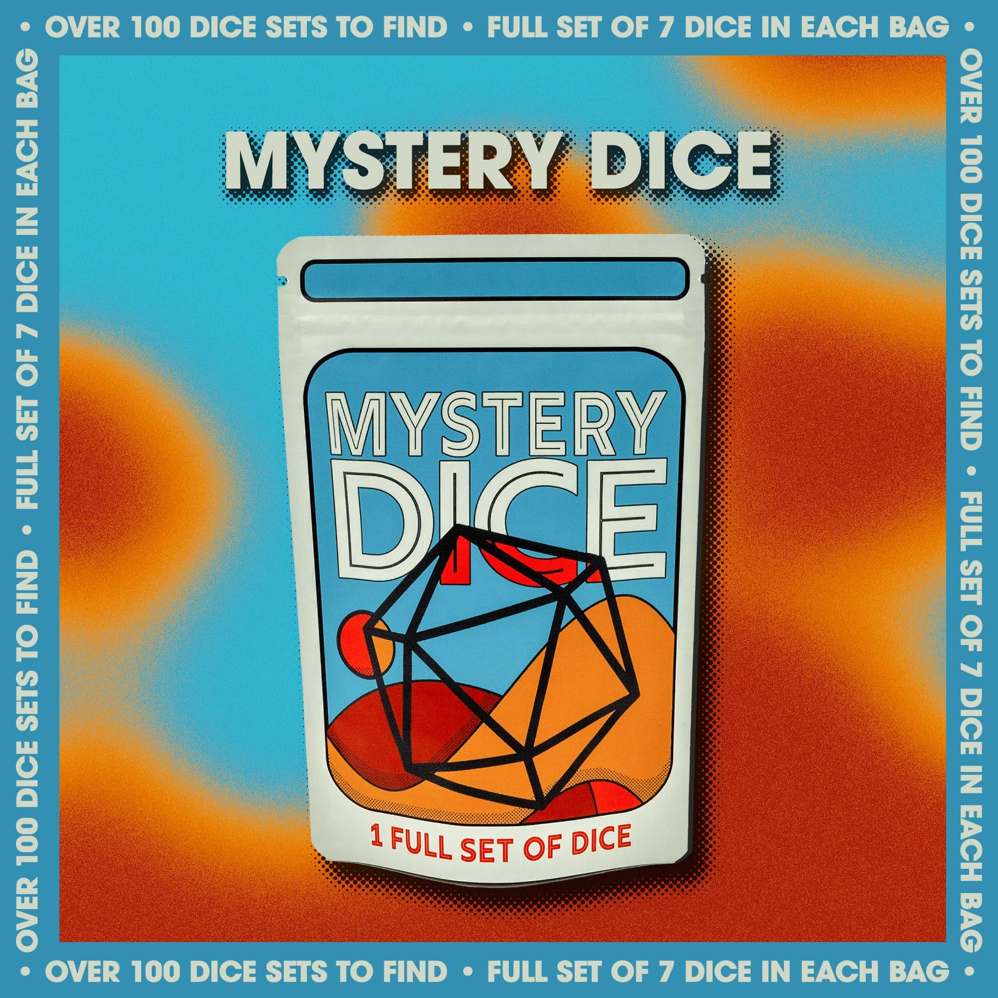 1985 Games Mystery Dice, DND Dice Set of 7 Polyhedral Dice, Wide Range of Patterns, Gaming Dice, Suitable for Role Playing, Table Games (Mystery Pack of 1) - 5