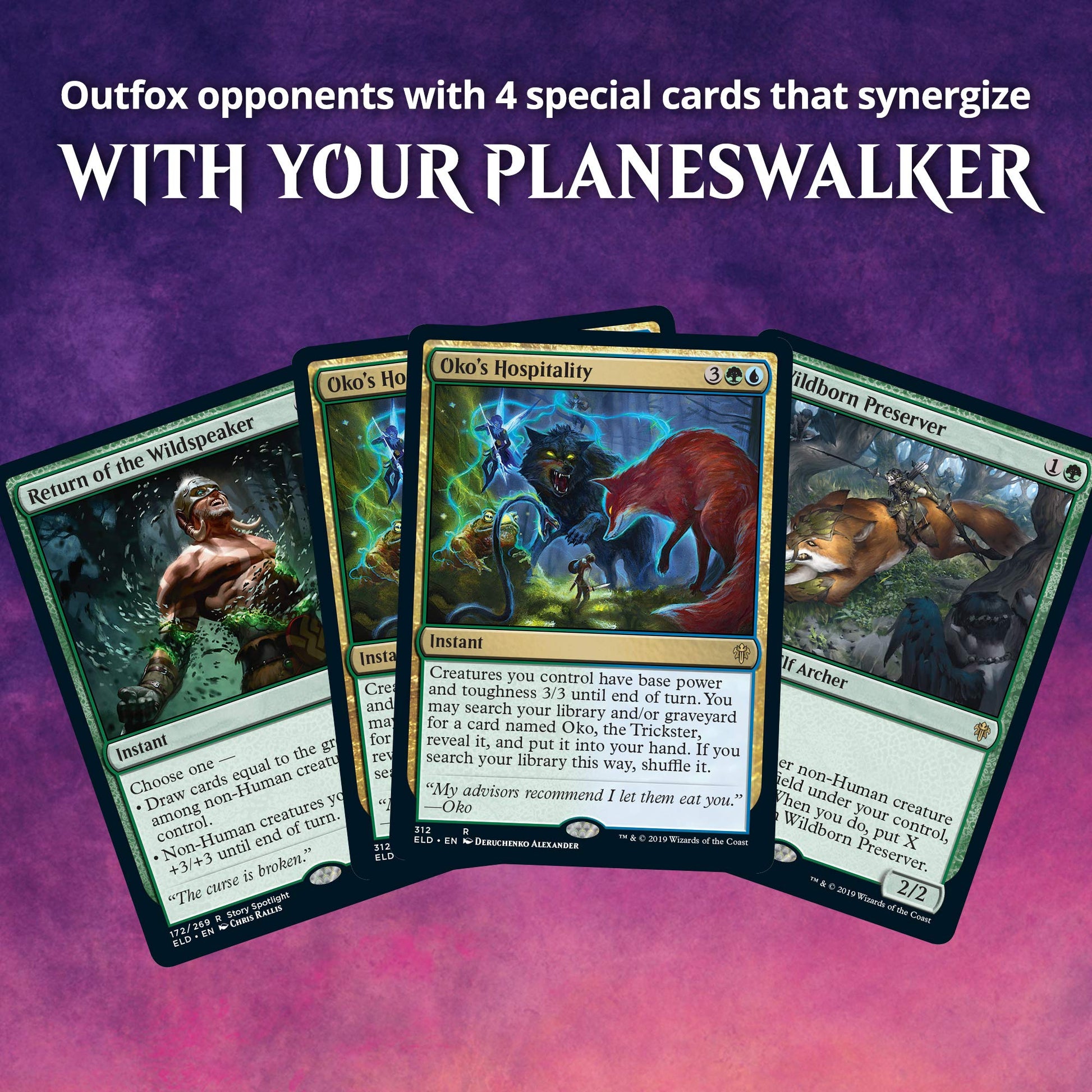 Magic The Gathering Throne of Eldraine Oko, The Trickster Planeswalker Deck | Ready-to-Play | 60-Card Starter Deck - 5