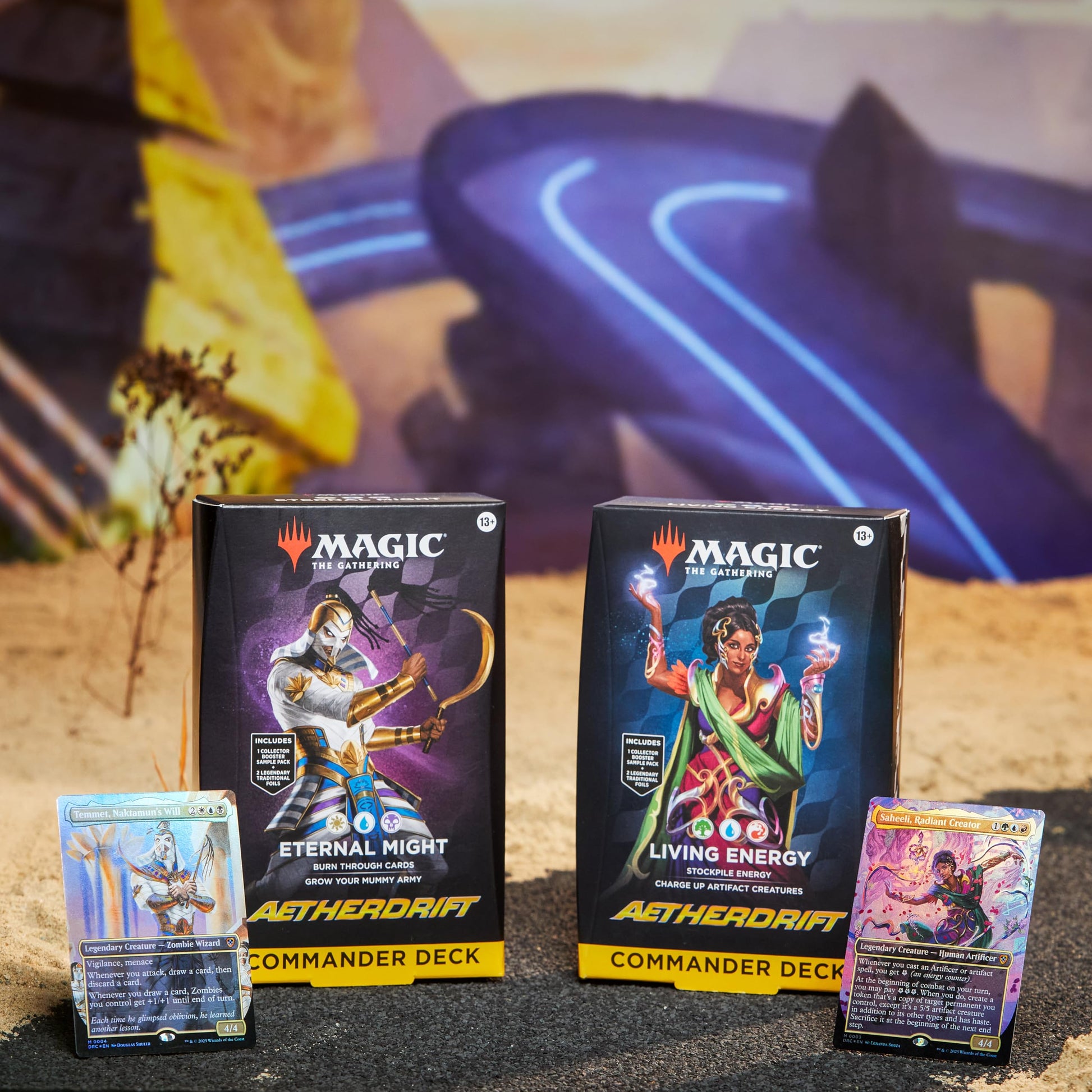 Magic The Gathering Aetherdrift Commander Deck Bundle - 2 of Each Deck (2 Living Energy + 2 Eternal Might) - 4