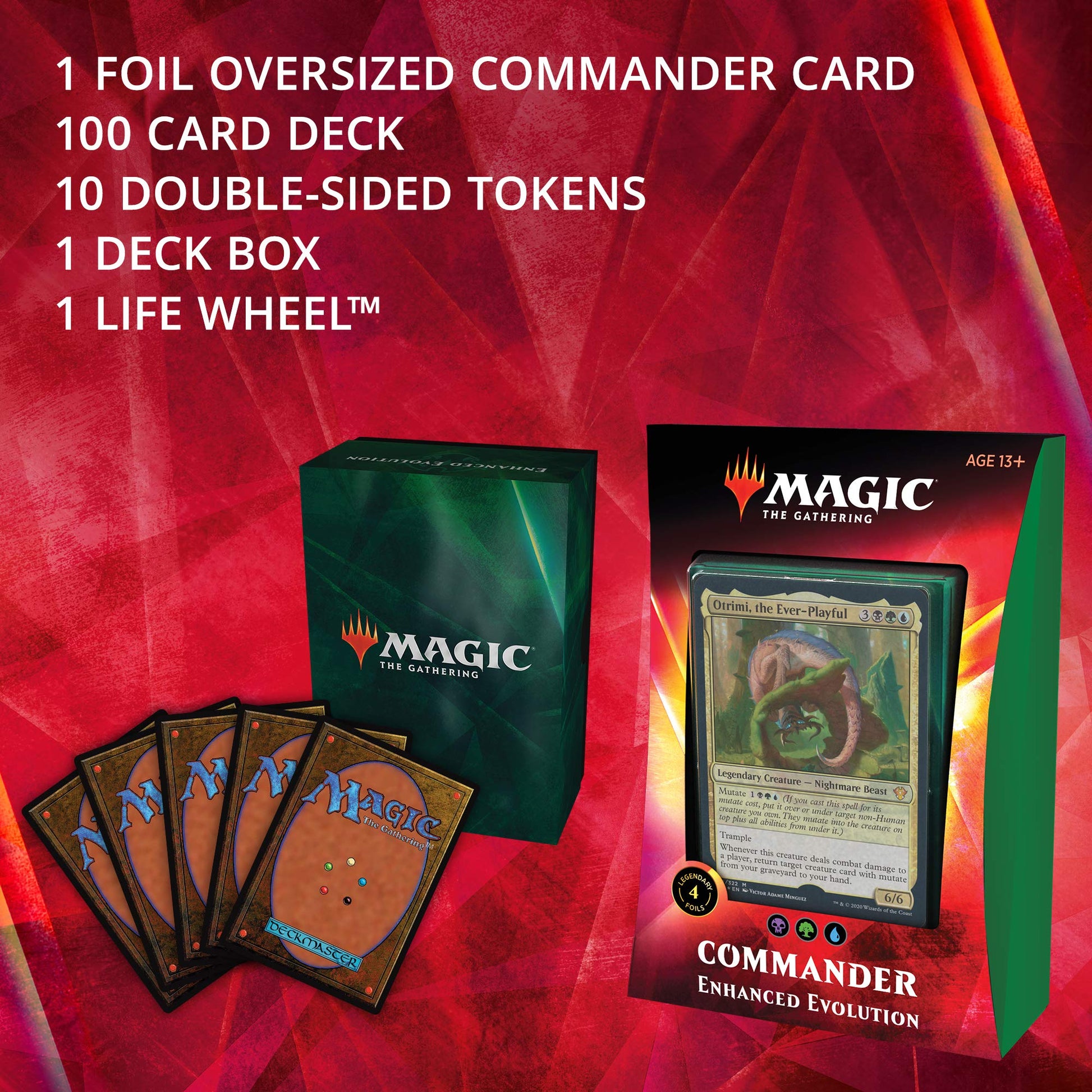 Magic: The Gathering Enhanced Evolution Ikoria Commander Deck | 100 Card Deck | 4 Foil Legendary Creatures - 7