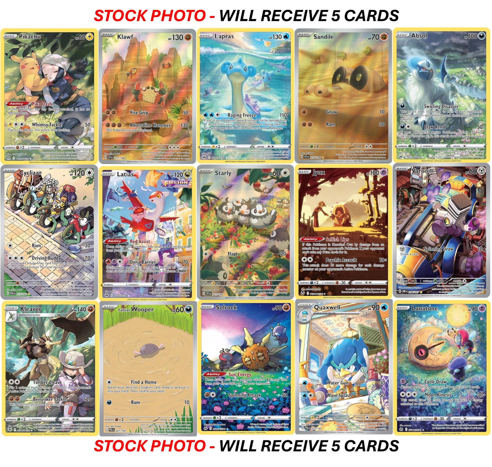 5 Pokemon Card Trainer Gallery/Illustration Rare Lot - 5 Assorted Cards - No Duplicates - 3