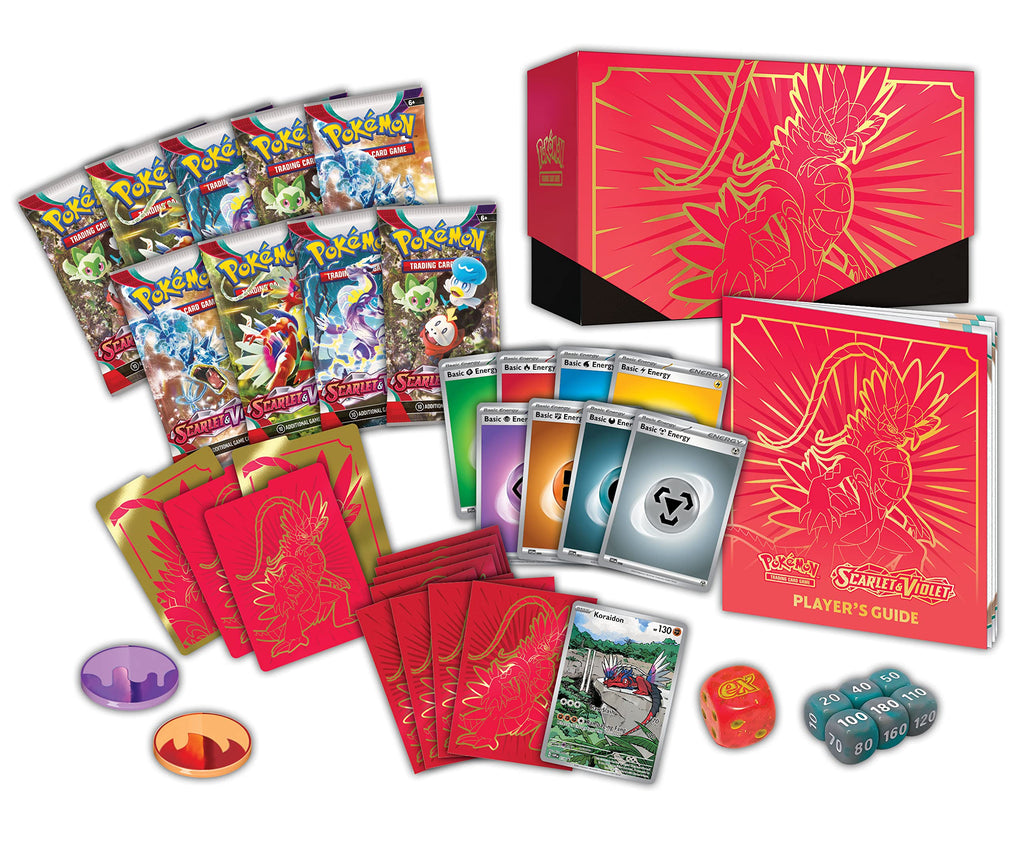 Pokemon TCG: Scarlet and Violet Elite Trainer Box - Koraidon Red (1 Full Art Promo Card, 9 Boosters and Premium Accessories) - 5