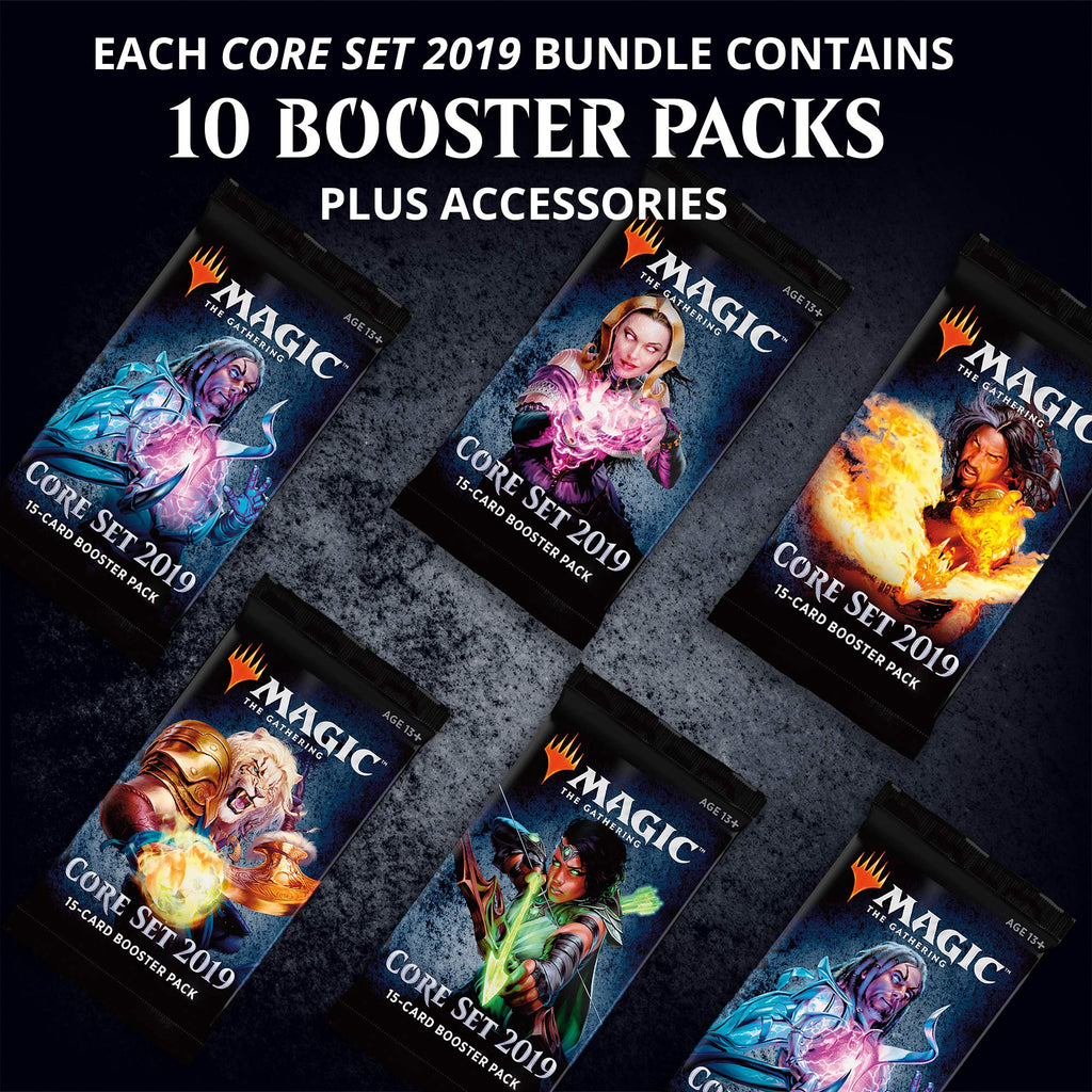 Magic: The Gathering Core Set 2019 Bundle | 10 Booster Packs | Accessories - 5