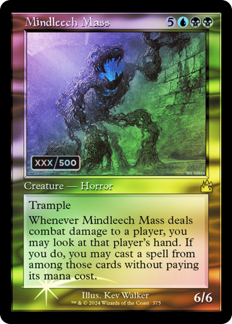 FOIL Mindleech Mass (Retro Frame) (Serial Numbered) (RVR-375) - Ravnica Remastered - Magic The Gathering - Single Cards