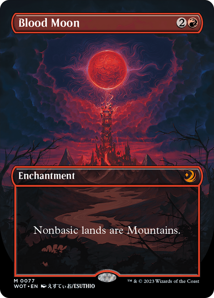 Blood Moon (Anime Borderless) (WOT-077) - Wilds of Eldraine: Enchanting Tales - Magic The Gathering - Single Cards