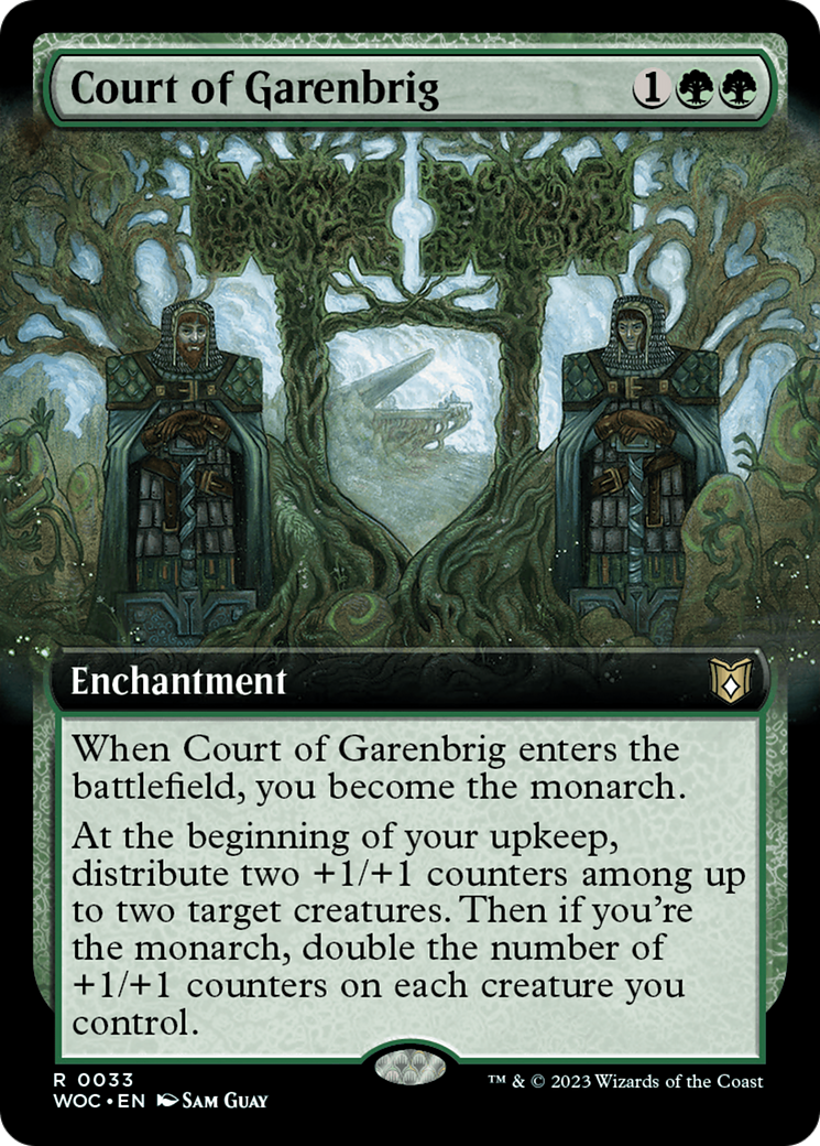 FOIL Court of Garenbrig (Extended Art) (WOC-033) - Wilds of Eldraine Commander - Magic The Gathering - Single Cards