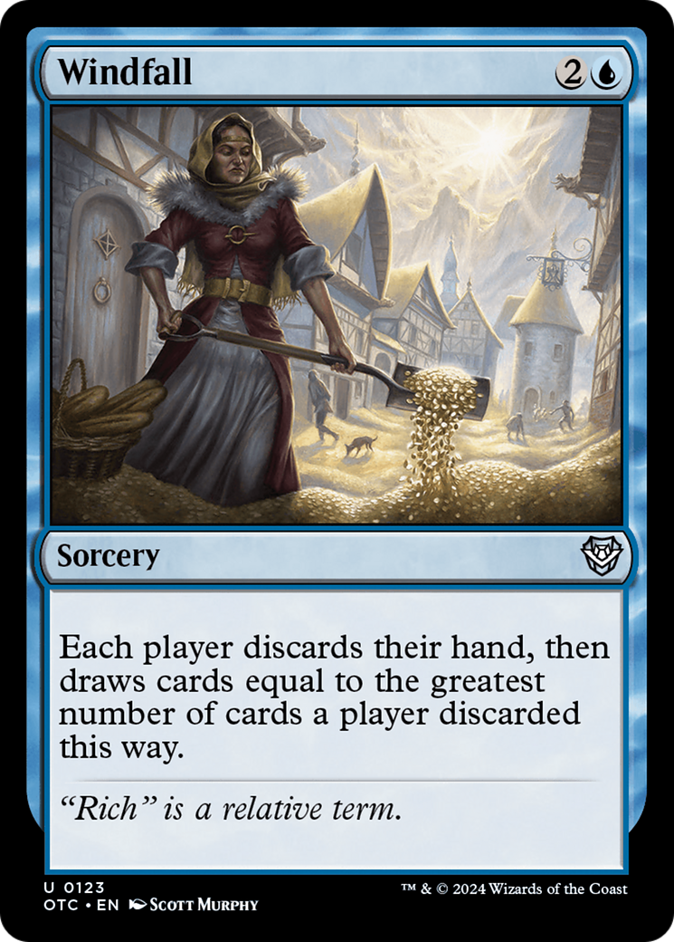 Windfall (OTC-123) - Outlaws of Thunder Junction Commander - Magic The Gathering - Single Cards