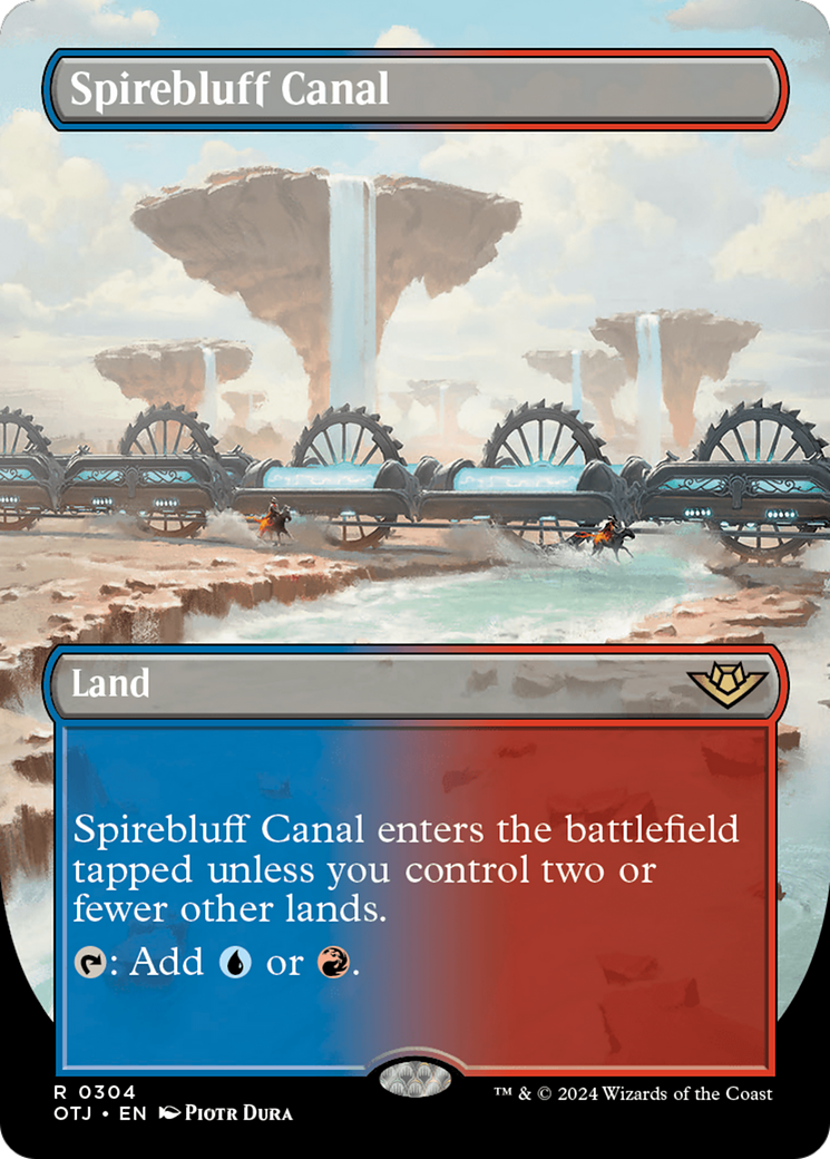 Spirebluff Canal (Borderless) (OTJ-304) - Outlaws of Thunder Junction - Magic The Gathering - Single Cards