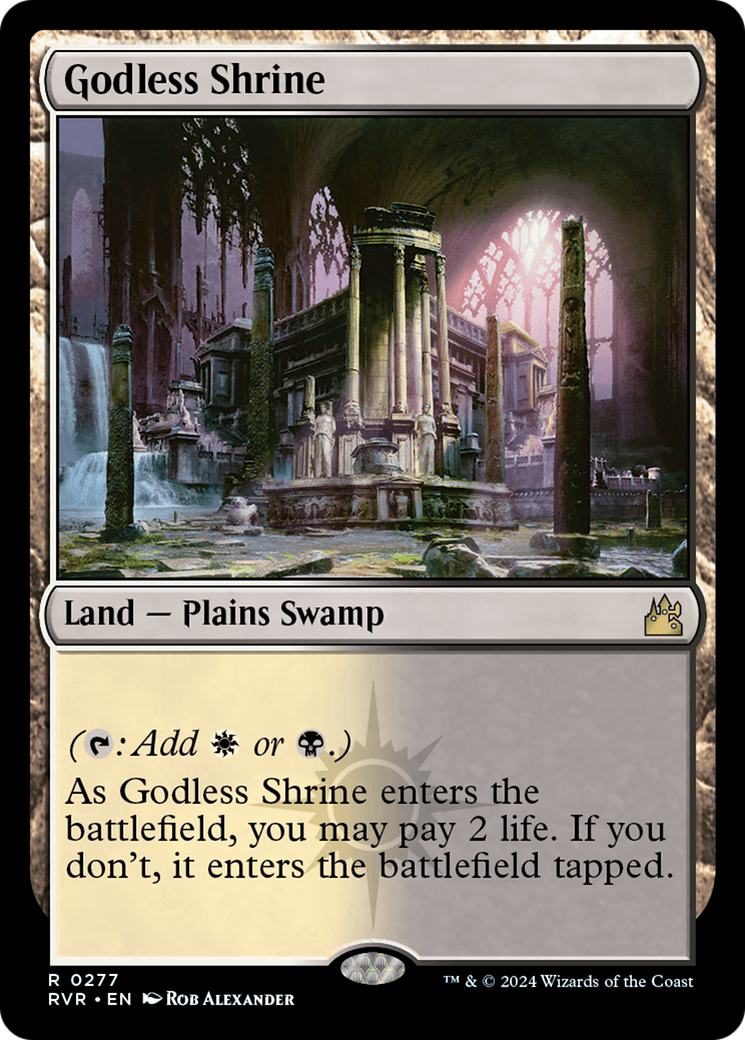 FOIL Godless Shrine (RVR-277) - Ravnica Remastered - Magic The Gathering - Single Cards