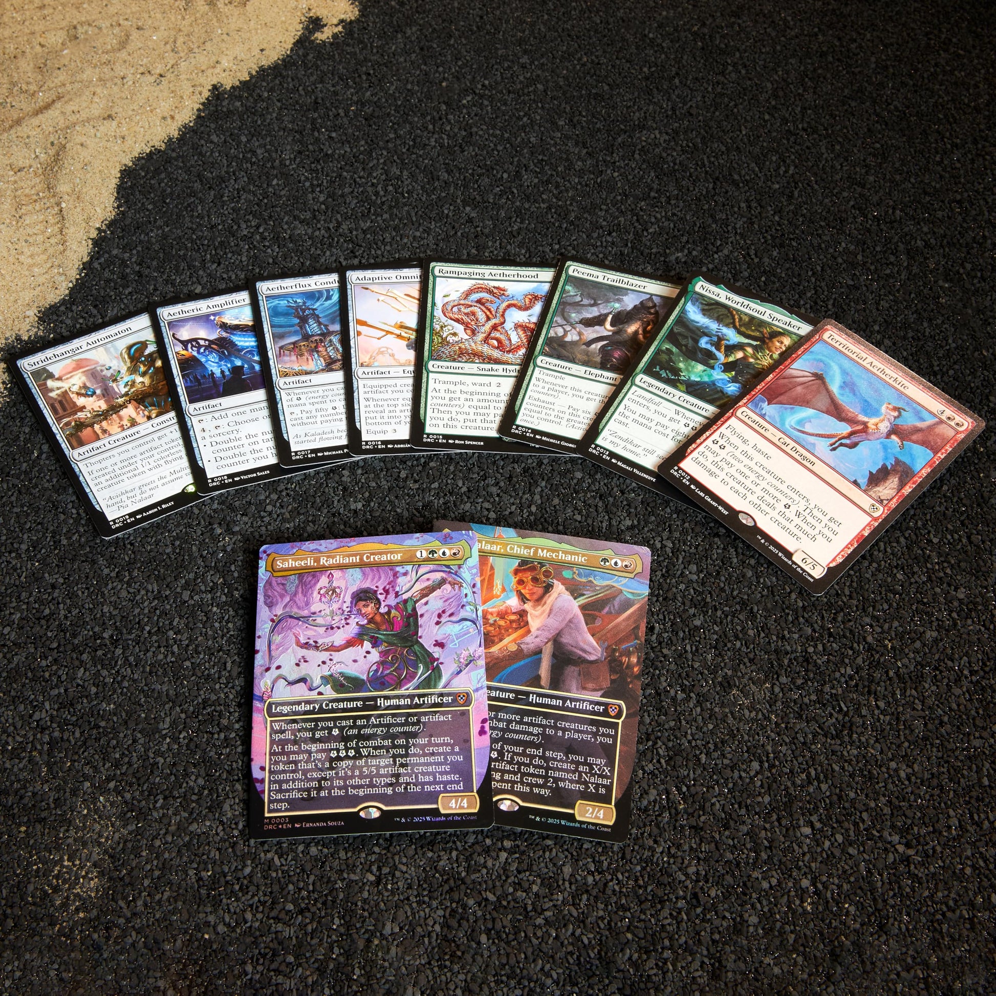 Magic The Gathering Aetherdrift Commander Deck - Living Energy (100-Card Deck, 2-Card Collector Booster Sample Pack + Accessories) - 5