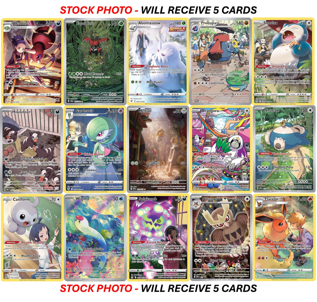 5 Pokemon Card Trainer Gallery/Illustration Rare Lot - 5 Assorted Cards - No Duplicates - 5