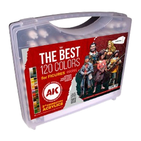 AK Interactive 3 Gen Acrylics Briefcase 120 Best Colours for Figures - Paints