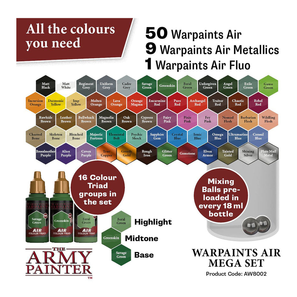 Army Painter Warpaints Air Mega Set - Airbrushing - 2