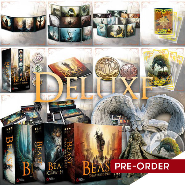 Kickstarter Beast, Shattered Isles & The Great Hunt Deluxe (with Sundrop Miniatures) - Board Games