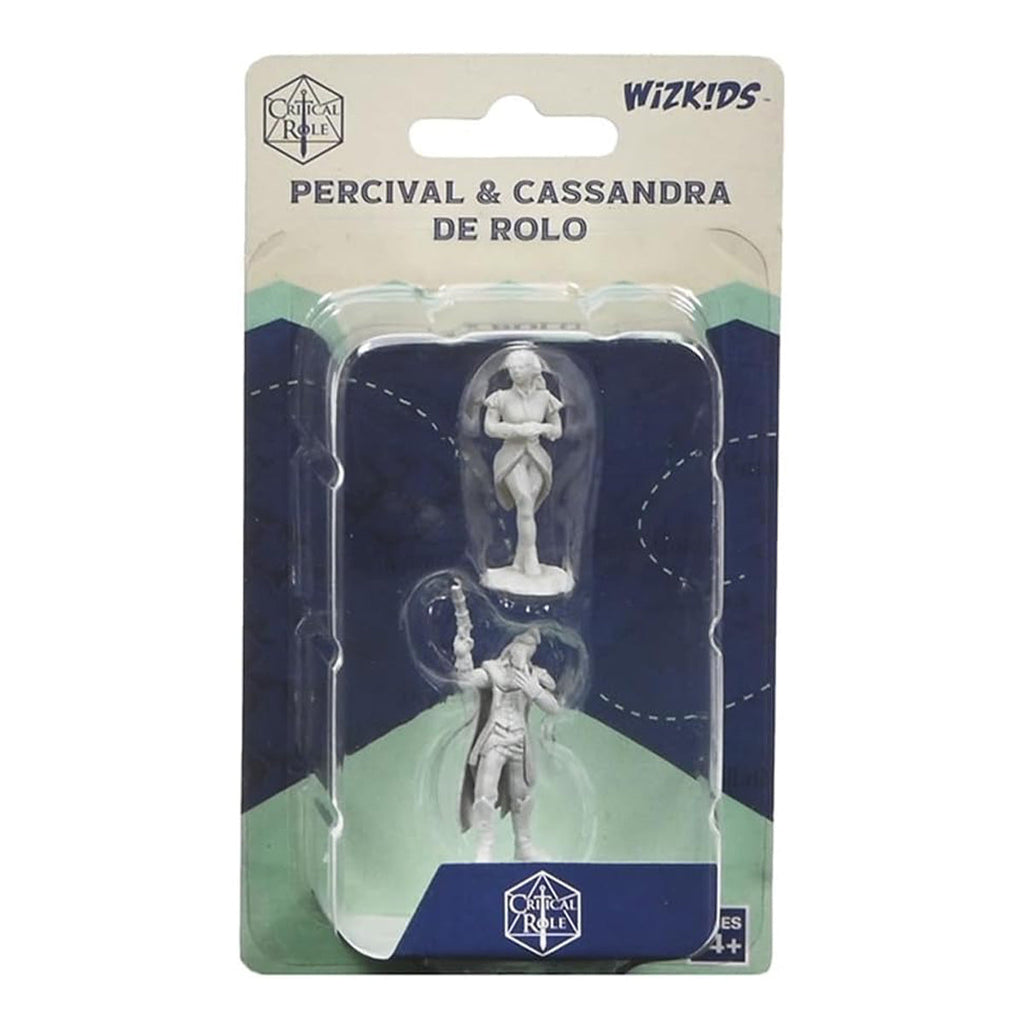 Critical Role Unpainted Miniatures Percival & Cassandra de Rolo - Miniatures