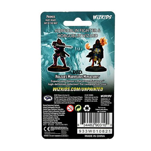 D&D Nolzurs Marvelous Unpainted Miniatures Hobgoblin Fighter Male & Hobgoblin Wizard Female - Miniatures - 2