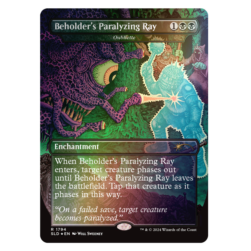 Magic Secret Lair x Dungeons & Dragons Death Is in the Eyes of the Beholder II Foil Edition - Trading Card Games - 5