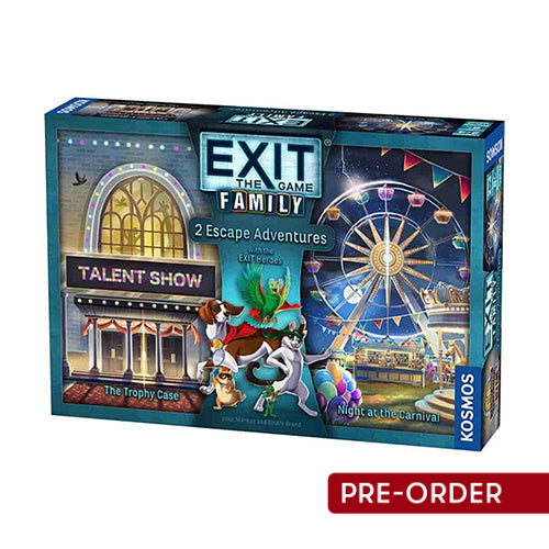 Exit the Game Family Heroes The Trophy Case, Night at the Carnival (2-in-1 Bundle) - Board Games