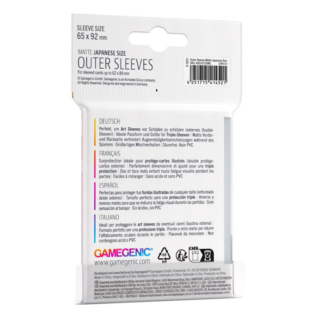 Gamegenic Outer Sleeves Matte Japanese Size (60 Sleeves Per Pack) - Sleeves - 2