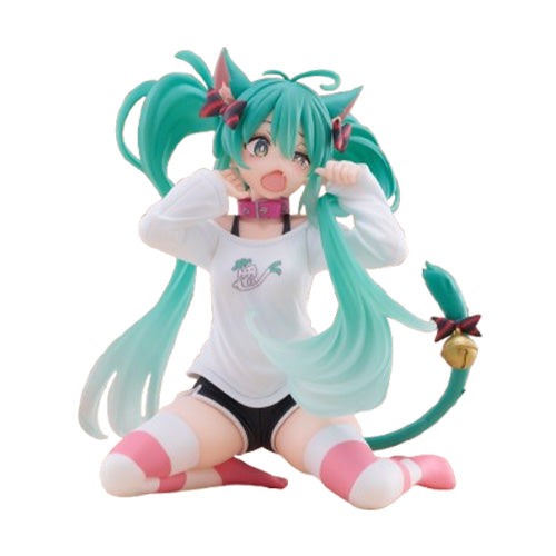 Hatsune Miku Desktop Cute Figure (Cat Ear T Shirt Version) (re-run) - Statues & Figures - 2