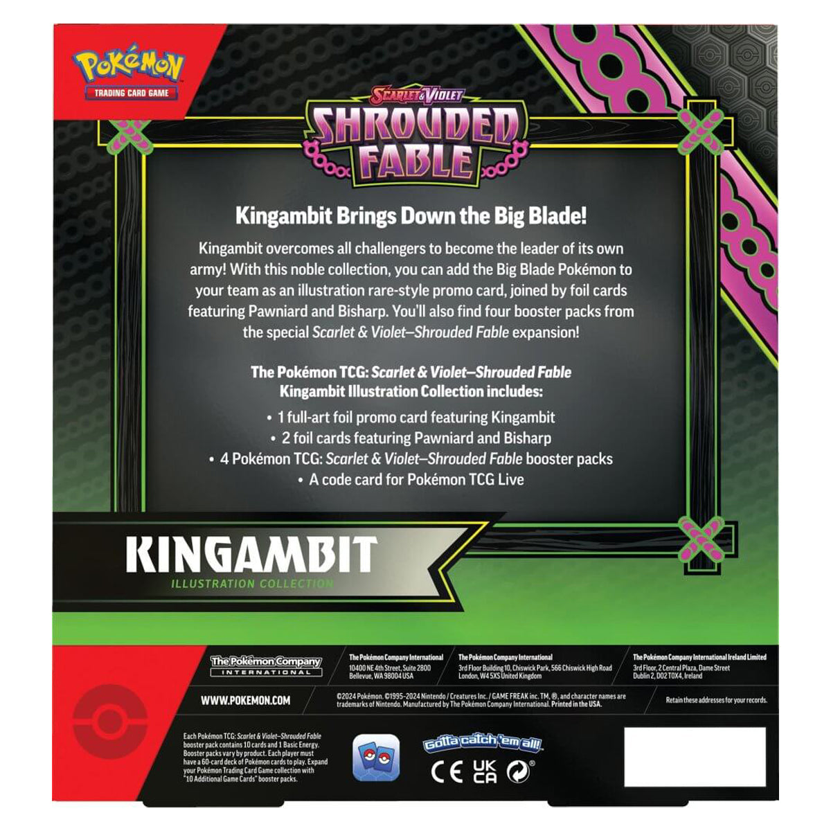 Scarlet & Violet Shrouded Fable Kingambit Illustration Collection POKEMON TCG - Trading Card Games - 3