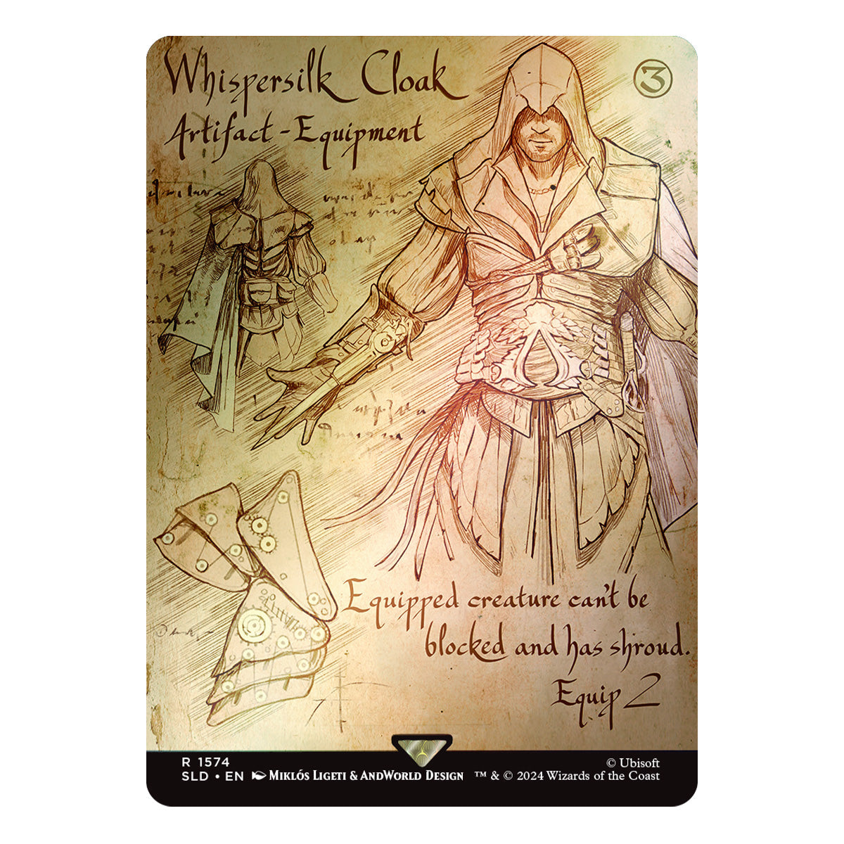 Magic Secret Lair x Assassin’s Creed  Da Vinci’s Designs Foil Edition - Trading Card Games - 7