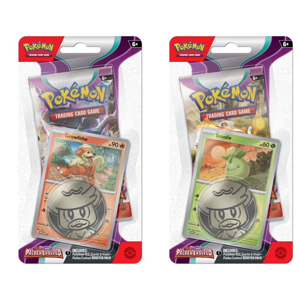 POKEMON TCG Scarlet & Violet Paldea Evolved Checklane Blisters (Pair) - Trading Card Games