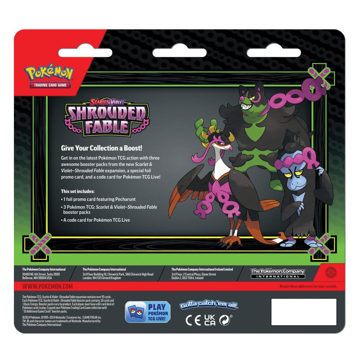 Scarlet & Violet Shrouded Fable 3 Pack Blister POKEMON TCG - Trading Card Games - 2