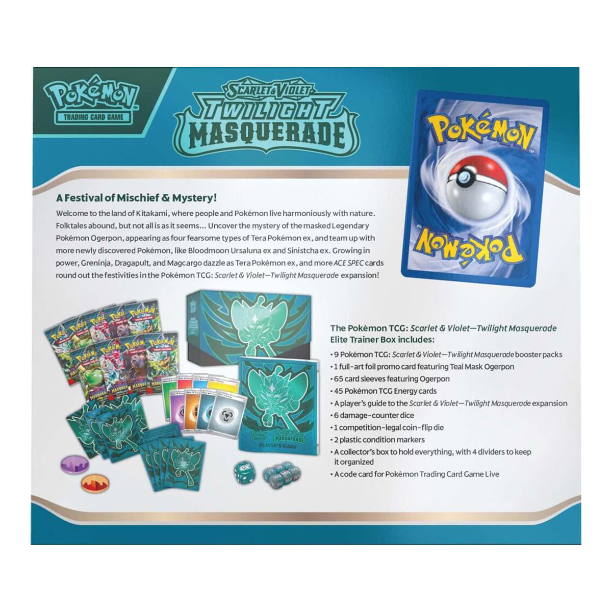 POKEMON TCG Scarlet & Violet Twilight Masquerade Elite Trainer Box - Trading Card Games - 5