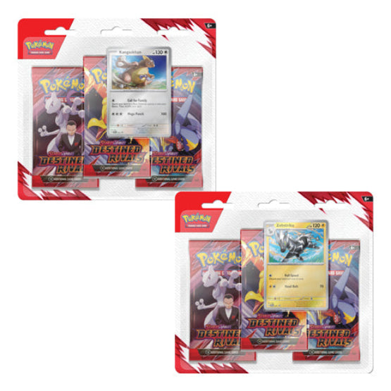 Scarlet & Violet Destined Rivals Three Booster Blisters (Pair) POKEMON TCG - Trading Card Games