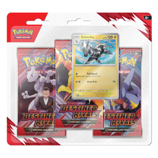 Scarlet & Violet Destined Rivals Three Booster Blisters (Pair) POKEMON TCG - Trading Card Games - 3