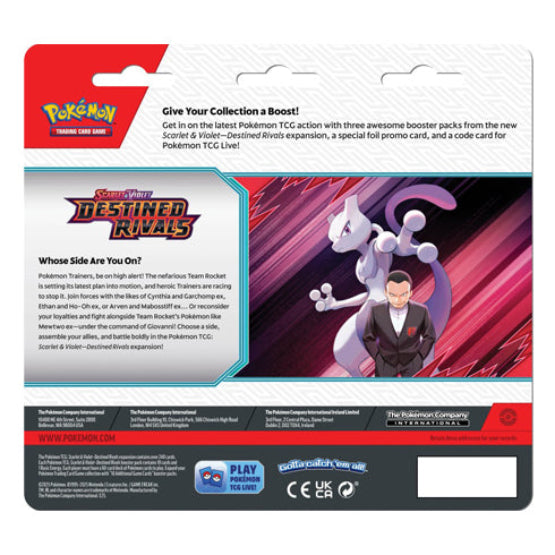 Scarlet & Violet Destined Rivals Three Booster Blisters (Pair) POKEMON TCG - Trading Card Games - 4