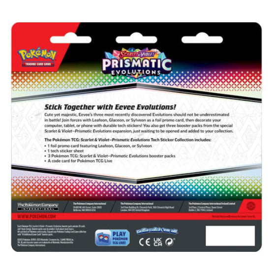 Scarlet & Violet Prismatic Evolutions Tech Sticker Collection (Set of 3) POKEMON TCG - Trading Card Games - 5