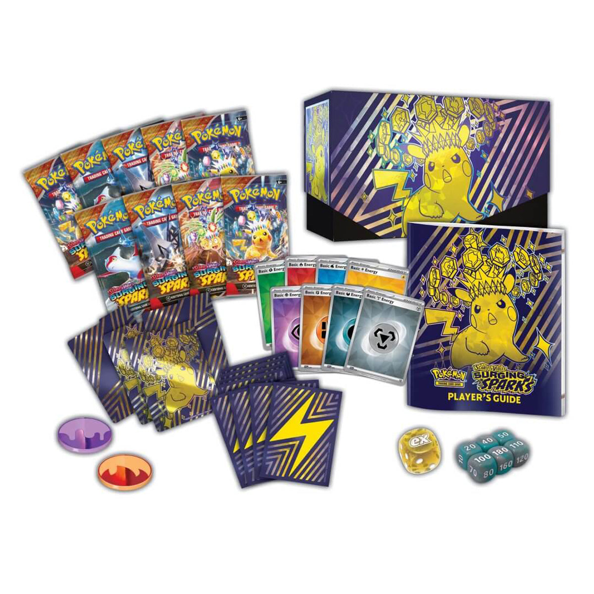 POKEMON TCG Scarlet & Violet Surging Sparks Elite Trainer Box - Trading Card Games - 5