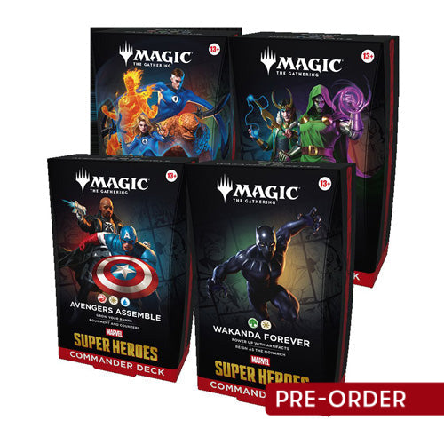 Magic Marvel Super Heroes Commander Deck (Set of 4) - Trading Card Games