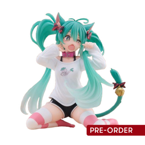 Hatsune Miku Desktop Cute Figure (Cat Ear T Shirt Version) (re-run) - Statues & Figures