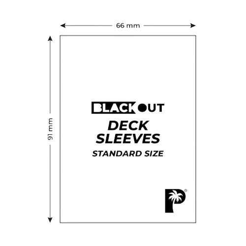 Palms Off Japanese 60pc Blackout Deck Sleeves - Blue - Sleeves - 3