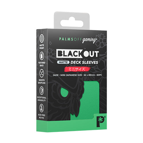 Palms Off Japanese 60pc Blackout Deck Sleeves - Jade Matte - Sleeves - 3