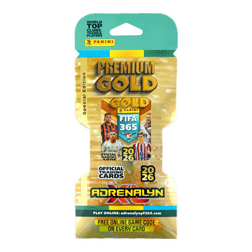 Panini FIFA 365 Adrenalyn XL 2026 Soccer Premium Gold Eco Blister Pack - Sports Cards