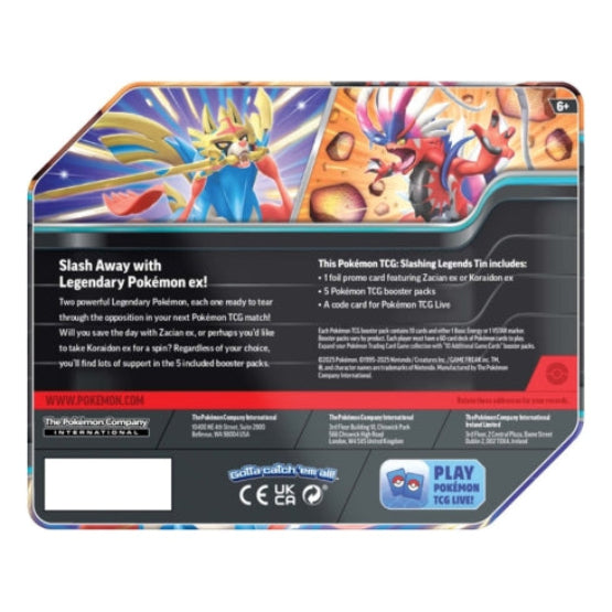 Pokemon TCG Slashing Legends Tin (Pair) - Trading Card Games - 4