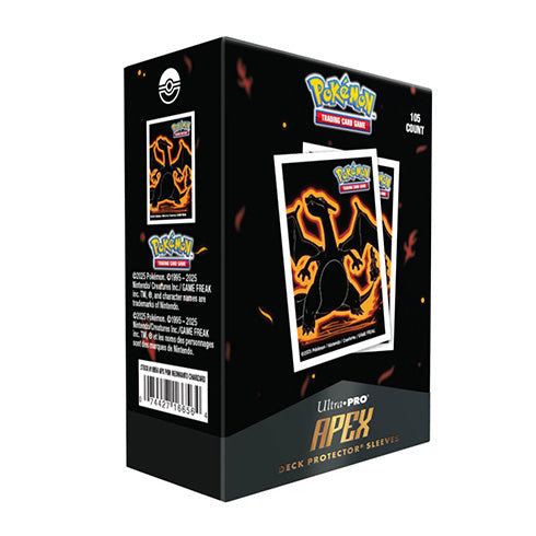 Pokemon Neon Kanto 105ct APEX Deck Protector Sleeves Charizard - Sleeves