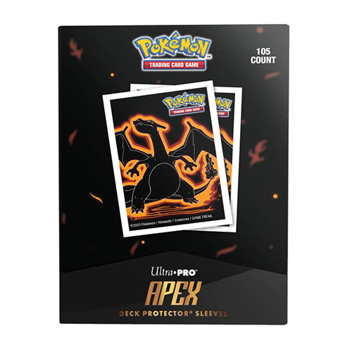 Pokemon Neon Kanto 105ct APEX Deck Protector Sleeves Charizard - Sleeves - 2