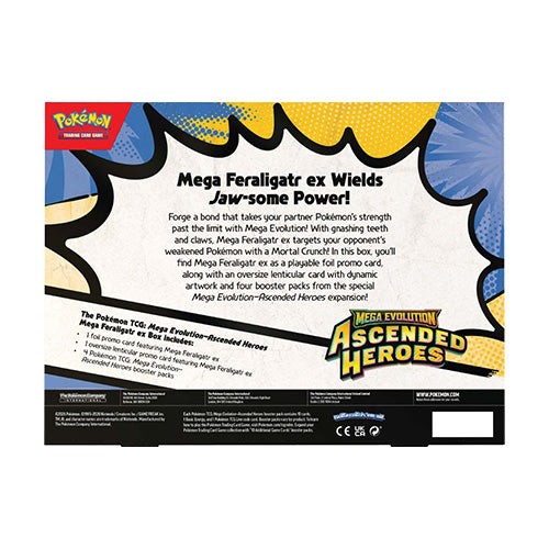 Pokemon TCG Mega Evolution Ascended Heroes Mega Meganium / Mega Emboar / Mega Feraligatr ex Box (Set of 3) - Trading Card Games - 5