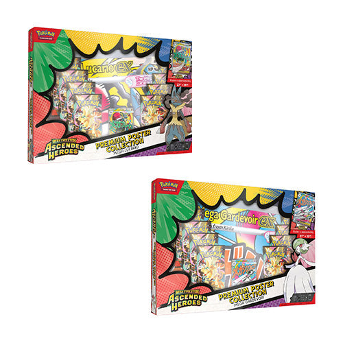 Pokemon TCG Mega Evolution Ascended Heroes Premium Poster Collection Mega Lucario / Mega Gardevoir (Pair) - Trading Card Games